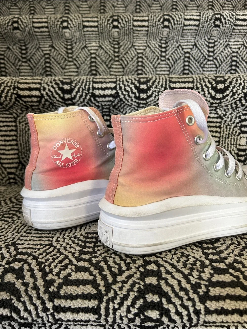 Converse High Top Tie-Dye Platform Sneakers